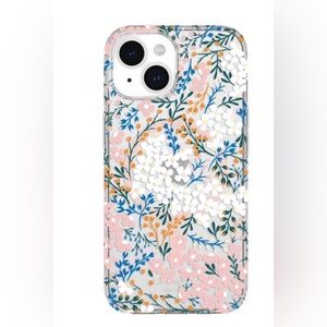 NIB Kate Spade Floral Phone Case iPhone 14 Pro MagSafe Clear Phone Case